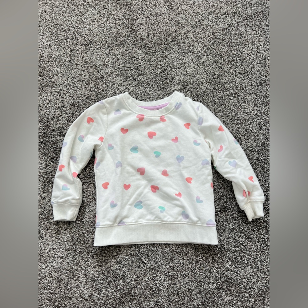 Cat and Jack heart print sweatshirt